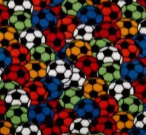 Handmade Single Layer 58"x 72" Fleece Throw Blanket "Soccer ” - Picture 1 of 2