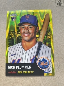 2022 Topps Chrome Platinum Nick Plummer Rookie Yellow RayWave Refractor 191/250 - Picture 1 of 2