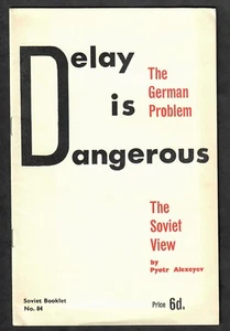 Pyotr Alexeyev 1962 Soviet Booklet #84 "The German Problem - The Soviet View" - Picture 1 of 6