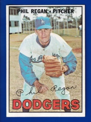 PHIL REGAN dodgers 1967 TOPPS #130 NEARMINT (OC) SHARP CORNERS NO CREASES - Image 1 of 2