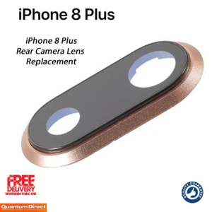 IPHONE 8 Plus Double Caméra Arrière Couvre-Objectif ( Verre avec Cadre ) - Zdjęcie 1 z 3