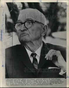 1967 Press Photo 83-year-old ex-President Harry S Truman, Key West, Florida - Picture 1 of 2