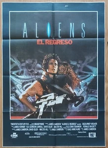 Aliens ORIGINAL Spanish '86 POSTER James Cameron Sigourney Weaver - Foto 1 di 1