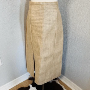 Antonio Melani The Style Bungalow Manana Raffia Midi Bleistiftrock, 12, hellbraun neu mit Etikett - Bild 1 von 15