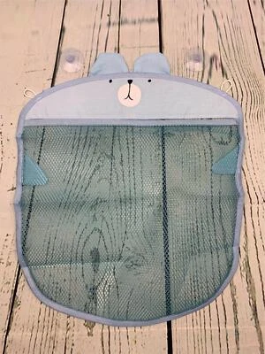 Zipper Mesh Shower Storage Bags Various Hanging Methods Large Opening Blue - Image 1 of 2