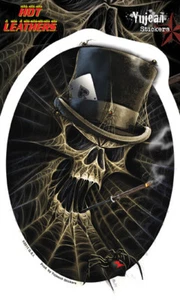 AUTOCOLLANT BIKER - SPIDERWEB / SKULL - STICKER VINYL DECORATION USA / BIKER - Picture 1 of 1