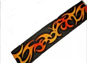 Lot of 10 Authentic Harley Davidson FLAME Fabric Remnant Strips 36” x 4” NEW! - Picture 1 of 3