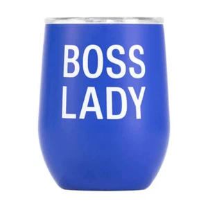 Say What - Thermal Wine Tumbler: Boss Lady (Blue) - Stainless Steel - Drinkware - Picture 1 of 1