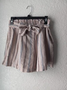 CATO Shorts Striped Multicolor With Belt Size MM - Picture 1 of 4