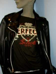 Schott NYC Women Perfecto  Biker Lambskins Jacket.NWT RARE Vintage MADE IN USA   - Picture 1 of 12