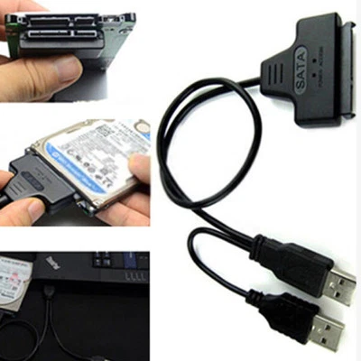 1pz Universale USB 2.0 SATA Esterno Adattatore Convertitore Cavo 2.5" HDD - Immagine 1 di 4