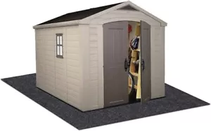 Meitola Outdoor Aufbewahrungsschuppen Matte, wasserdicht und 8' x 6', braun, grau, schwarz - Bild 1 von 7