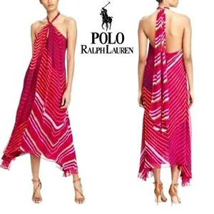 Ralph Lauren Shibori Vestido halter de seda teñido Todas las tallas PVP £449 - Imagen 1 de 4