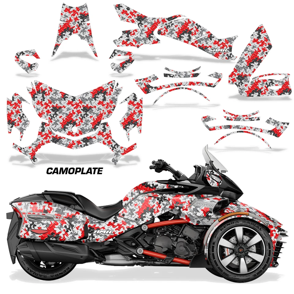 Roadster Graphics Decals Stickers For Can-Am Spyder F3-T CAMOPLATE R - Image 1 of 3