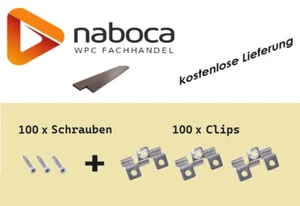 WPC Befestigung Edelstahlklammern in Silber 7 mm inkl. Schrauben - Bild 1 von 3