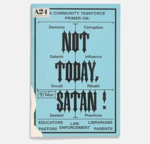 A24 Zine of MaXXXine "Not Today Satan" mit Kevin Bacon Poster BRANDNEU - Bild 1 von 5