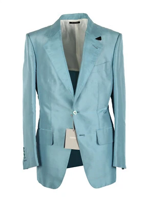 Traje TOM FORD Atticus Teal Seda Talla 46/36R EE. UU. Nuevo Con Etiquetas Foto 1 de 4