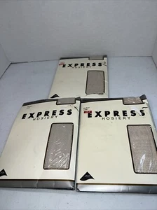 Vintage Express Womens Pantyhose Tights Size Medium Color Linen Patterns NOS - Picture 1 of 6
