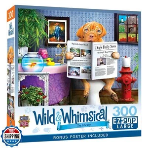 MasterPieces Puzzle 300 Pezzi EZ Grip per Adulti e Famiglia - The Libr - Foto 1 di 5