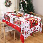 Christmas Decorative Tablecloth Washable Rectangle Table Cover for Party Picnic