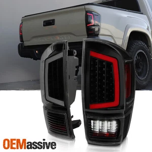 Luces traseras de tubo LED completas ahumadas negras para camioneta Toyota Tacoma 2016-2022 - Imagen 1 de 12