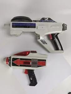 Power Rangers Time Force Red & Blue Ranger Blaster Gun Part Accessory Weapon - Picture 1 of 5