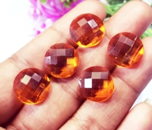 Orange Topaz Lot 34.45 Cts/ 5 Pcs Loose Gemstone With Free Gift - Picture 1 of 5