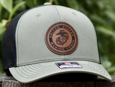 Sombrero de camionero de béisbol de los Marines de los Estados Unidos Richardson 112 personalizado ajustable EE. UU. Foto 1 de 4
