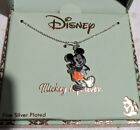 Disney Mickey Mouse Necklace Silver Plated