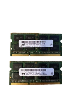Micron 2GB 2Rx8 PC3-8500s-7-10-F1 1011 Laptop Memory Lot of 2 - Picture 1 of 2