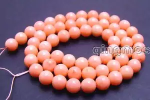 7mm Round Natural Pink Coral Loose Beads for Jewelry Making DIY Strand 15"-l31 - Picture 1 of 9