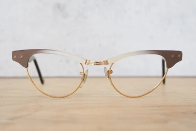 Gafas Cateye vintage años 60 EE. UU. llenas de oro COC Rockabilly pinup Foto 1 de 4