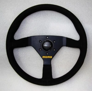 Momo Wildleder Sportlenkrad MOD. 78 350mm schwarz schwarz steering wheel volante - Bild 1 von 5