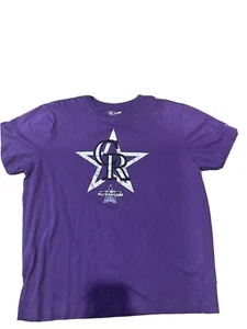 Colorado Rockies 2021 All Star Game T Shirt Mens Size XL New Era Purple - Picture 1 of 3