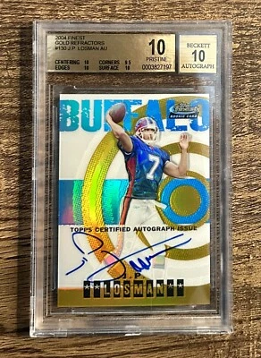 2004 Topps Finest Gold Refractor #130 J.P. Losman RC Auto BGS 10 Pristine 💎 - Image 1 of 2