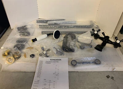 NUEVO grifo de bañera independiente Kingston con línea de suministro y válvula de cierre CCK266K0 Foto 1 de 4