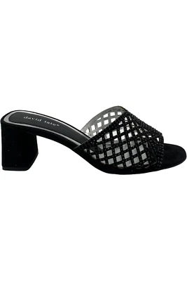 David Tate Fashion Cutout Slides Clarity Black - Image 1 of 4
