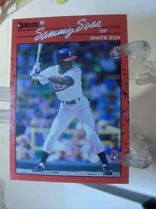 1990 Donruss Baseball #489a - Sammy Sosa RC, UER, VAR Chicago White Sox 90-261 - Picture 1 of 2