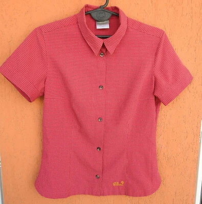 Женская футболка Jack Wolfskin Check для походов на открытом воздухе с коротким рукавом темно-бордовая (M) - Изображение 1 из 4