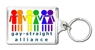 GAY STRAIGHT ALLIANCE KEYRING LLAVERO
