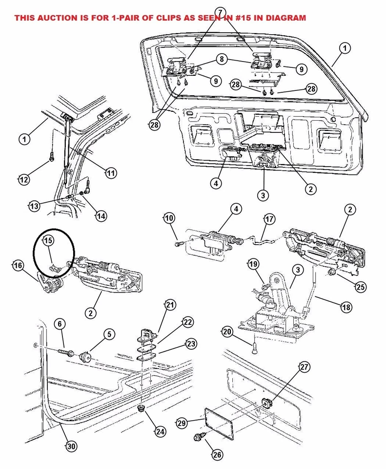 JEEP CHEROKEE GRAND WAGONER LIBERTY, PUERTA/PUERTA GM/PINZAS DE VARILLA COLATE TG-4 Foto 1 de 1