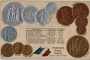 Old numismatic postcard vintage coins from France (1117) - Picture 1 of 2