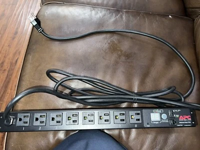 APC AP7800 Metered 1U, 15A, 100/120V Rack Power Distribution Panel - Black - Image 1 of 3