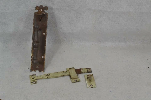 door thumb latch complete hand made forged iron early 19th c 1800 antique Cover