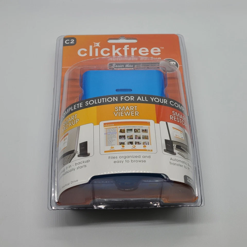 Click Free Automatic Backup 320GB External Hard Drive HD327 Blue - Image 1 of 2