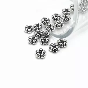 4, 20 or 50 BULK pcs Detailed Flower Spacer Bead Charms- US Seller - AS1306 - Picture 1 of 4