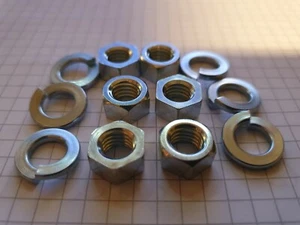 Kawasaki H1 KH H2 S1 S2 S3 nuts 6pcs 311/312/316/ 318B0800 w/ spring washers - Bild 1 von 1