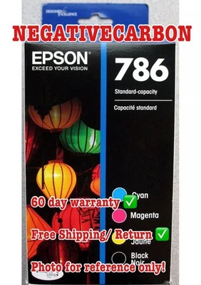 4-PACK EPSON GENUINE 786 BLACK & COLOR INK (NO RETAIL BOX) WORKFORCE PRO WF-4630 - Image 1 of 2
