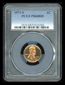 1971 S 1C Lincoln Penny PCGS PR68RD - Bild 1 von 2