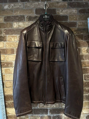 男式 Etro 皮革夹克 L 码 — 第 1/4 张图片